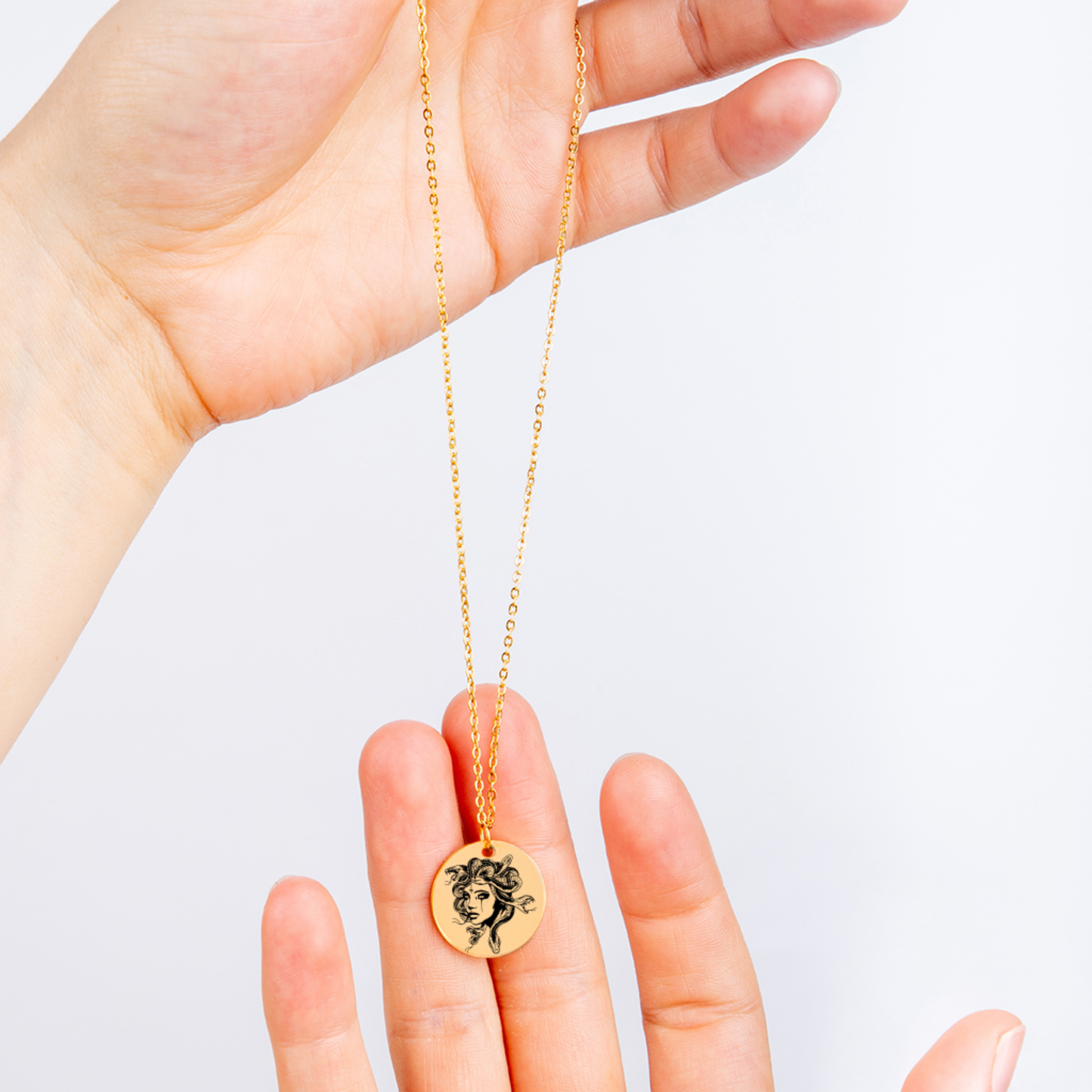 Medusa 10 - Alt Elegant Medusa Greek Mythology Necklace | Gold and Silver Jewelry