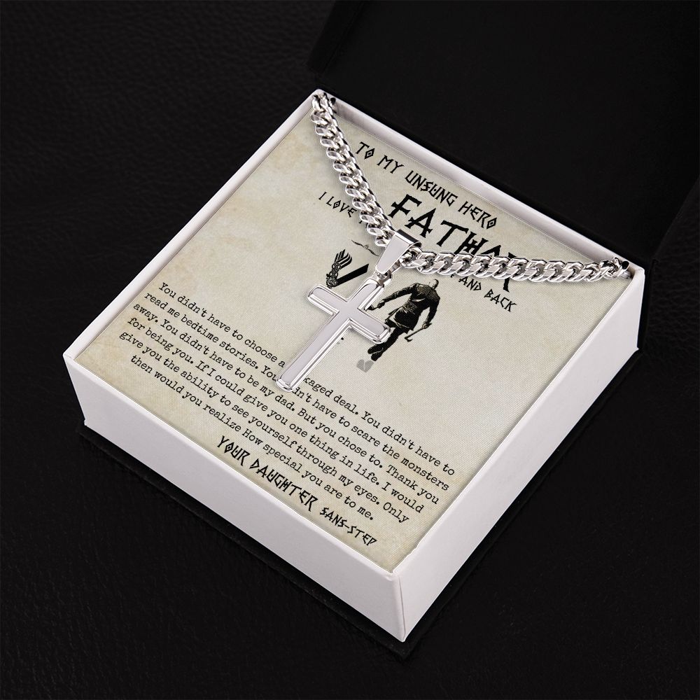 12 Personalized Cross Cuban Chain Necklace