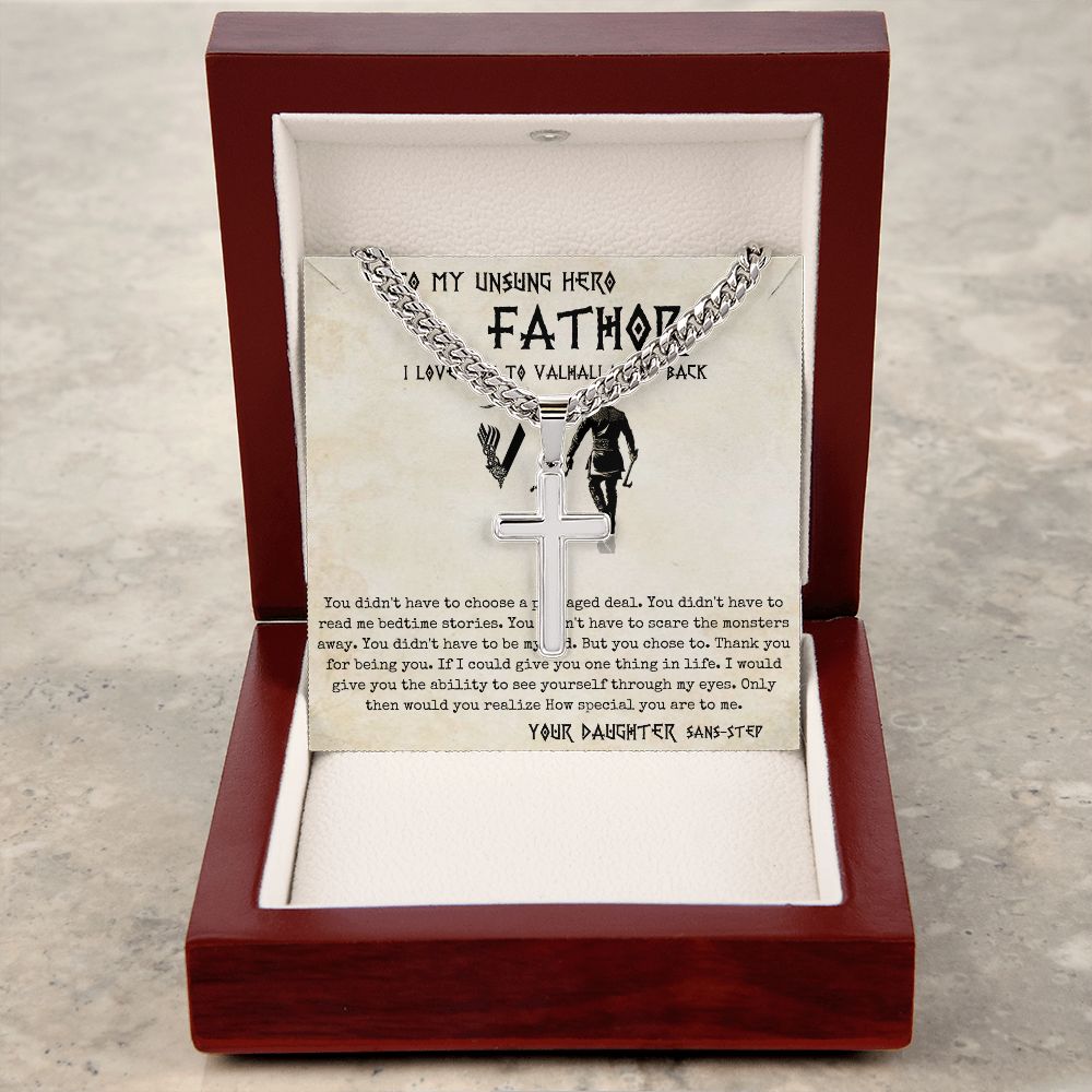 12 Personalized Cross Cuban Chain Necklace