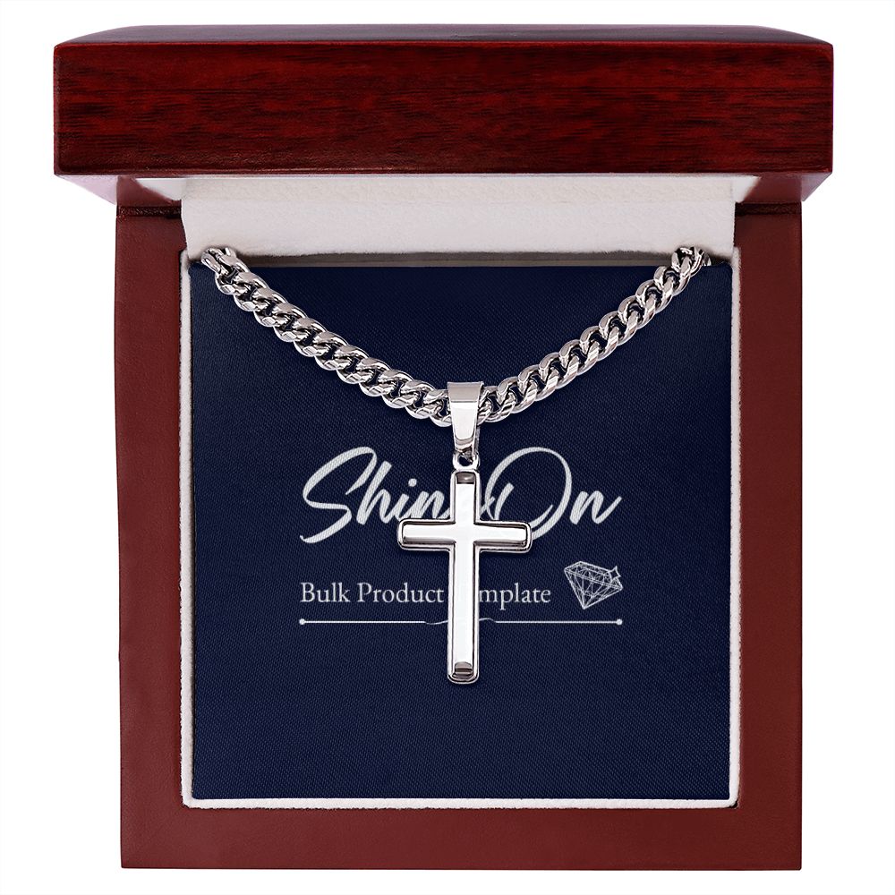 Personalized Cross Cuban Chain Necklace