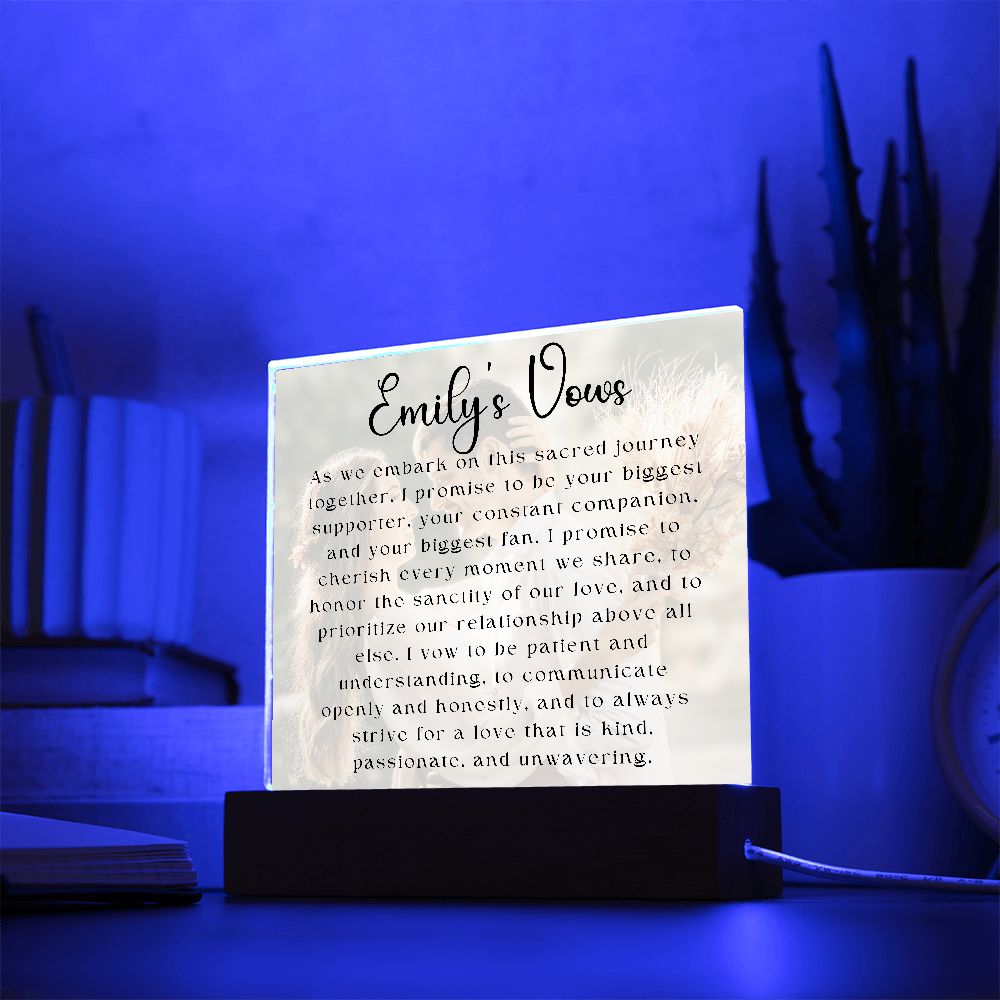 Say 'I Do' to This Stunning His and Hers Wedding Vows Wall Art: The Best 1st Anniversary Gift