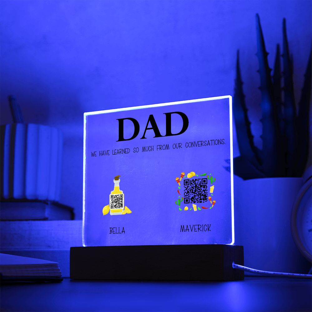 Personalized Father's Day Gift from Daughter: Customized Song Plaque with Voice Recording