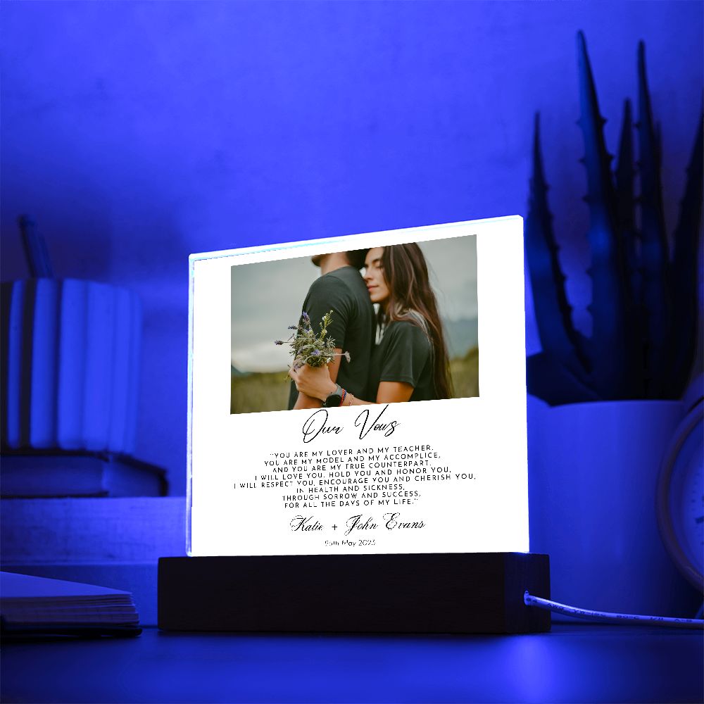 Celebrate Your Love with His and Hers Wedding Vows Wall Art: Perfect Anniversary or Wedding Gift!