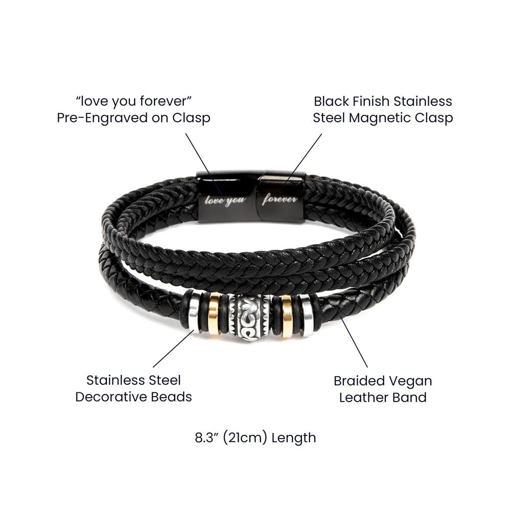 Love you forever bracelet template