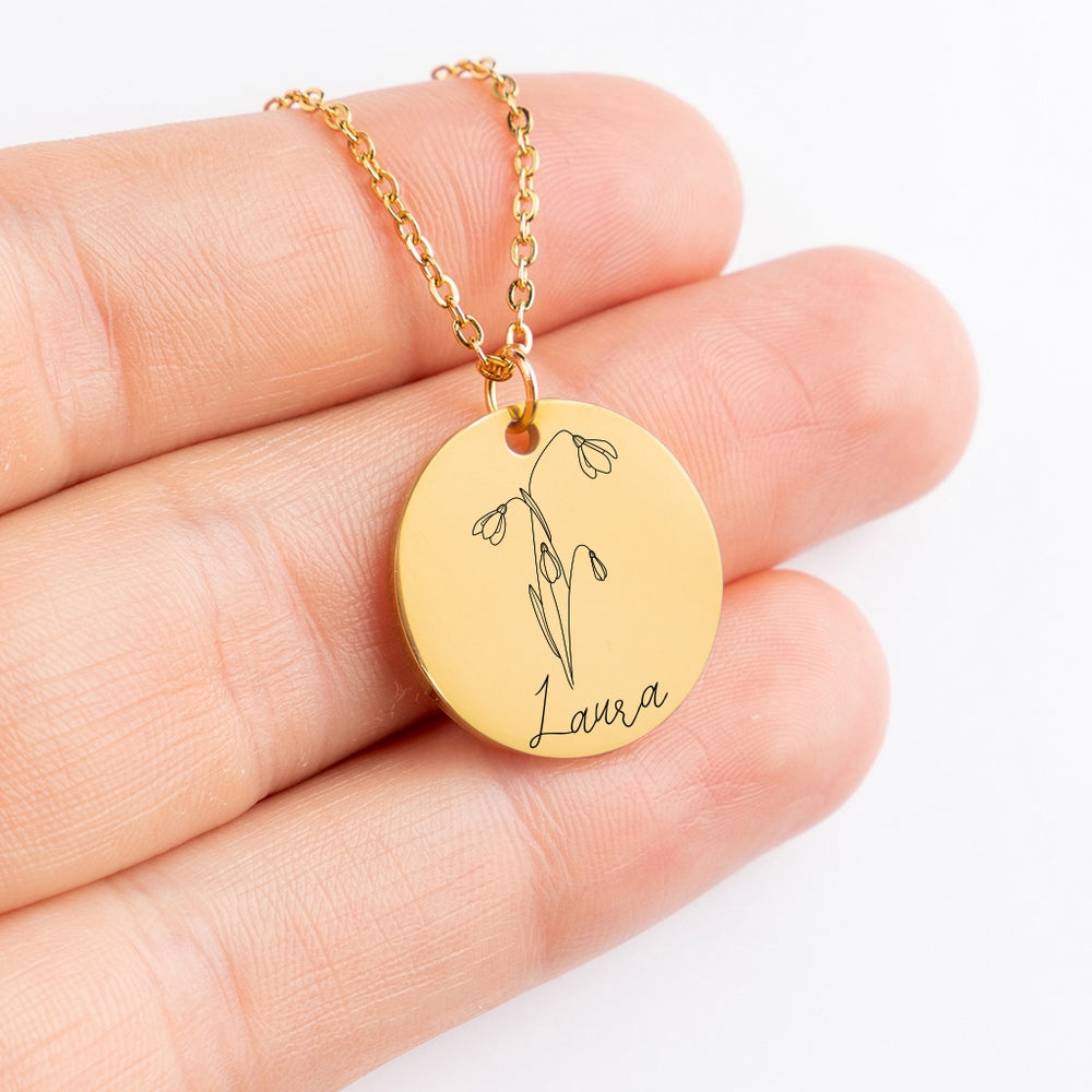 Birthday Gift | Personalized Gift | Mother'S Day Gift | Birth Flower Jewelry | Flower Necklace