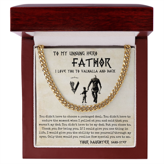 Thoughtful father's day gift, viking gift, Cuban link chain step dad fathers day gift, Cuban Chain step dad gift, fathers day gifts Jewelry - dilibeads