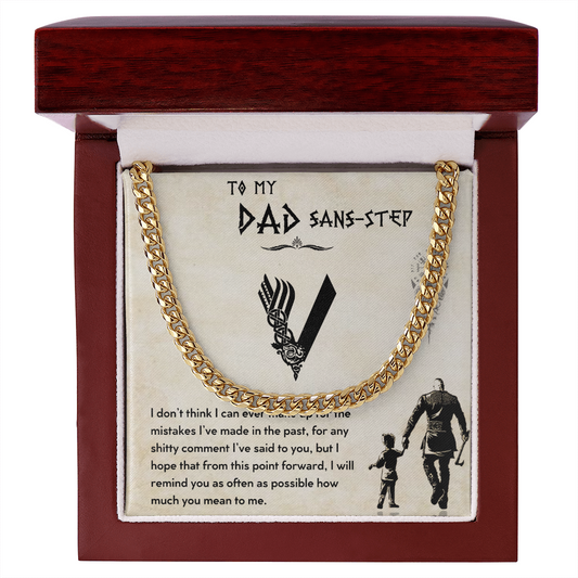 Cuban link chain step dad fathers day gift, Cuban Chain step dad gift, fathers day gifts, thoughtful father's day gift for funny step dad Jewelry - dilibeads