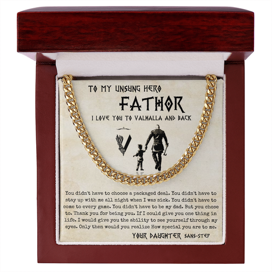 Cuban link chain step dad fathers day gift, Cuban Chain step dad gift, fathers day gifts, thoughtful father's day gift, viking father's day gift Jewelry - dilibeads