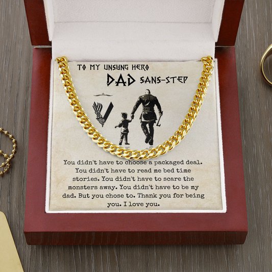 Thoughtful father's day gift, Cuban link chain step dad fathers day gift, Cuban Chain step dad gift, fathers day gifts Jewelry - dilibeads