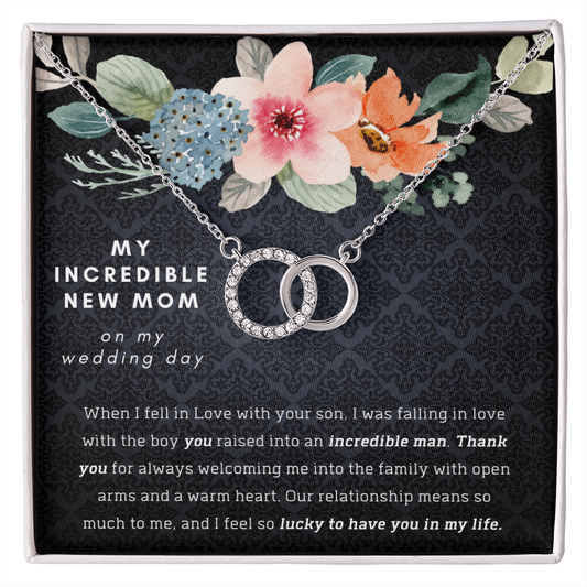 Mother of Groom gift from Bride, thank you for raising the man of my dreams, Mother in Law necklace gift, Interlocking Circles, Sentimental Mother In Law Wedding Gift From Bride Jewelry - dilibeads
