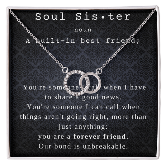 Best friend gift, best friend necklace gift for best friend female as a going away gift, unbiological sister gift, soul sister bestie gift Jewelry - dilibeads