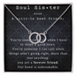 Best friend gift, best friend necklace gift for best friend female as a going away gift, unbiological sister gift, soul sister bestie gift Jewelry - dilibeads