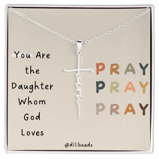 Faith Cross Necklace Gift Jewelry - dilibeads
