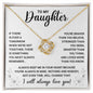 To My Daughter - If There Is Ever A Tomorrow - Love Knot Necklace Jewelry - dilibeads