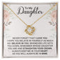 To My Daughter - Love Knot Necklace Gift Form Dad or Mom Jewelry - dilibeads
