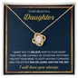 To My Beautiful Daughter - Love Knot Necklace Gift Jewelry - dilibeads