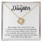 To My Daughter - Never Forget That I Love You - Love Knot Necklace Jewelry - dilibeads