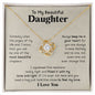 To My Beautiful Daughter - Someday When The Pages - Love Knot Necklace Jewelry - dilibeads