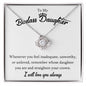 To My Badass Daughter - I Will Love You Always - Love Knot Necklace Jewelry - dilibeads