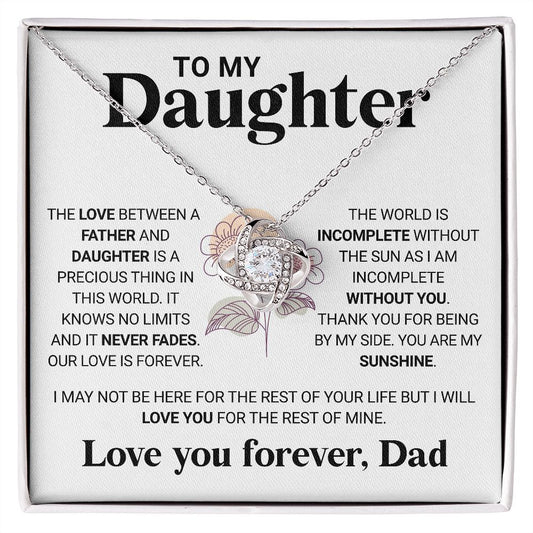 To My Daughter - The Love Between A Father And Daughter Jewelry - dilibeads
