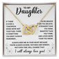 To My Daughter - If There Is Ever A Tomorrow - Interlocking Hearts Necklace Jewelry - dilibeads