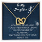 To My Daughter-Interlocking Hearts Necklace Gift Jewelry - dilibeads