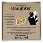 To My Beautiful Daughter - Whenever You Feel Overwhelmed - Interlocking Hearts Necklace Jewelry - dilibeads