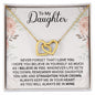 To My Daughter - Interlocking Hearts Necklace Gift Form Dad or Mom Jewelry - dilibeads