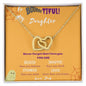 To My Daughter-Interlocking Hearts Necklace Gift Jewelry - dilibeads