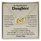 To My Beautiful Daughter - Someday When The Pages - Interlocking Hearts Necklace Jewelry - dilibeads