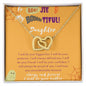 To My Daughter-Interlocking Hearts Necklace Gift Jewelry - dilibeads