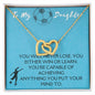To My Daughter-Interlocking Hearts Necklace Gift Jewelry - dilibeads
