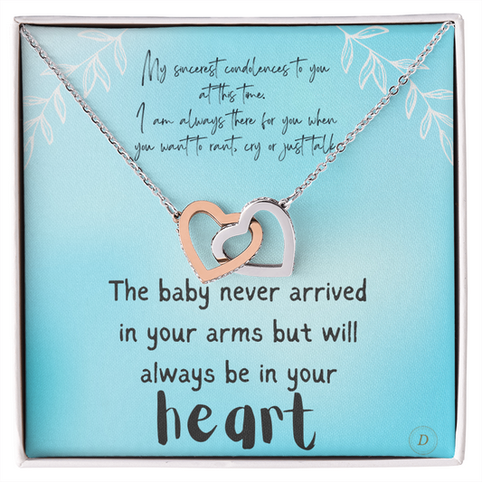 Interlocking Hearts Necklace Gift For Her Jewelry - dilibeads