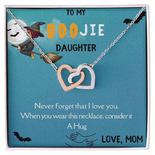 To My Daughter-Interlocking Hearts Necklace Gift Jewelry - dilibeads