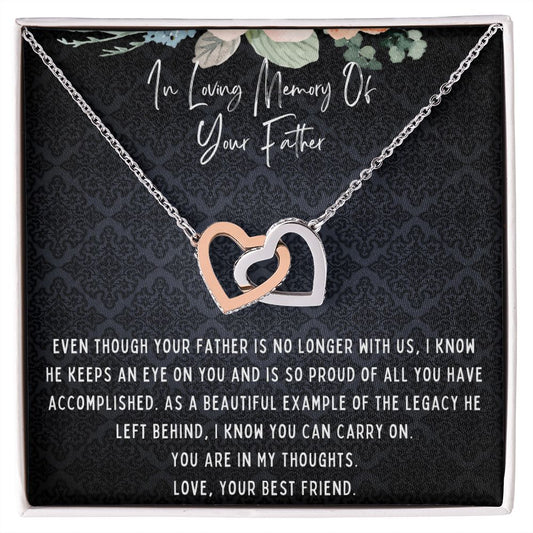 Interlocking Hearts Necklace Gift For Her Jewelry - dilibeads