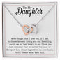 To My Daughter - Never Forget That I Love You - Interlocking Hearts Necklace Jewelry - dilibeads