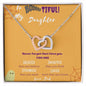 To My Daughter-Interlocking Hearts Necklace Gift Jewelry - dilibeads