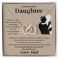 To My Beautiful Daughter - Whenever You Feel Overwhelmed - Interlocking Hearts Necklace Jewelry - dilibeads