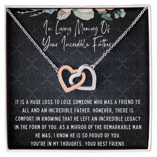 Interlocking Hearts Necklace Gift For Her Jewelry - dilibeads