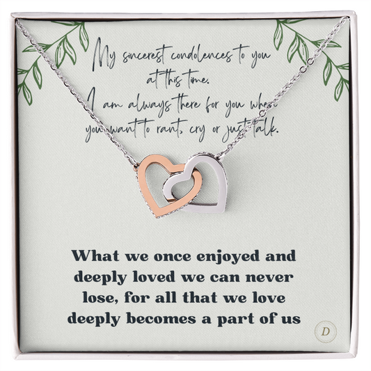 Interlocking Hearts Necklace Gift For Her Jewelry - dilibeads