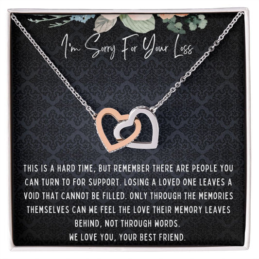 Interlocking Hearts Necklace Gift For Her Jewelry - dilibeads