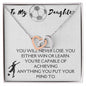 To My Daughter-Interlocking Hearts Necklace Gift Jewelry - dilibeads
