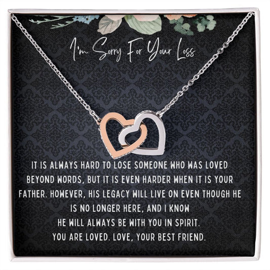 Interlocking Hearts Necklace Gift For Her Jewelry - dilibeads