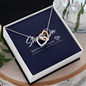 Interlocking Hearts Necklace Gift For Her Jewelry - dilibeads