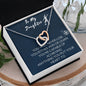 To My Daughter-Interlocking Hearts Necklace Gift Jewelry - dilibeads