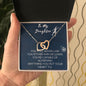 To My Daughter-Interlocking Hearts Necklace Gift Jewelry - dilibeads