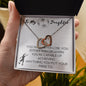 To My Daughter-Interlocking Hearts Necklace Gift Jewelry - dilibeads