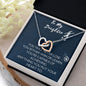 To My Daughter-Interlocking Hearts Necklace Gift Jewelry - dilibeads