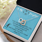 To My Daughter-Interlocking Hearts Necklace Gift Jewelry - dilibeads