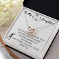To My Daughter-Interlocking Hearts Necklace Gift Jewelry - dilibeads